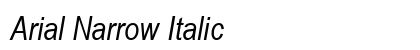 Arial Narrow Italic Preview