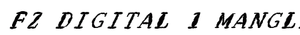 FZ DIGITAL 1 MANGLED ITALIC Normal Font Preview