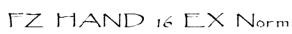 FZ HAND 16 EX Normal Font Preview