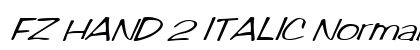 FZ HAND 2 ITALIC Normal Font Preview