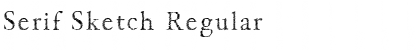 Download Serif Sketch Font