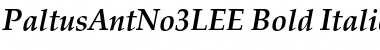 PaltusAntNo3LEE Bold Italic Font