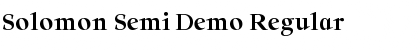 Solomon Semi Demo Regular Font