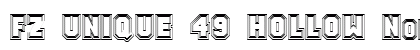 FZ UNIQUE 49 HOLLOW Normal Font Preview