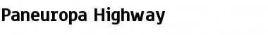 Paneuropa Highway Regular Font