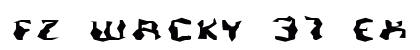 FZ WACKY 37 EX Normal Font Preview