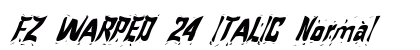 FZ WARPED 24 ITALIC Normal Font Preview