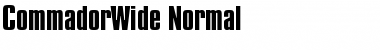 CommadorWide Normal Font