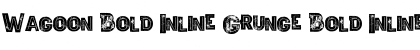 Wagoon Bold Inline Grunge Font