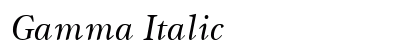 Gamma Italic Preview