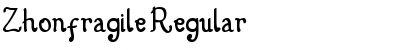 Zhonfragile Regular Font