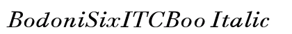 BodoniSixITCBoo Italic Preview