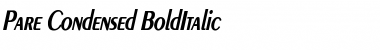 Pare Condensed BoldItalic Font