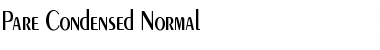 Pare Condensed Normal Font