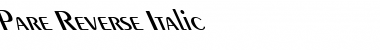 Pare Reverse Italic