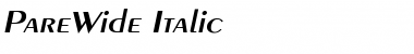 PareWide Italic