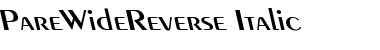 Download PareWideReverse Font