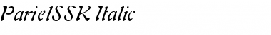ParielSSK Italic Font