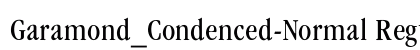 Garamond_Condenced-Normal Regular font free download