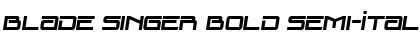 Download Blade Singer Bold Semi-Italic Font