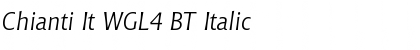Chianti It WGL4 BT Italic Font