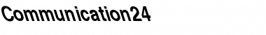 Communication24 Regular Font