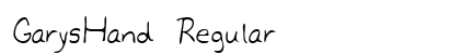 GarysHand Regular font free download