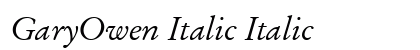 GaryOwen Italic Italic Font Preview