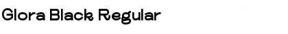 Glora Black Regular Font