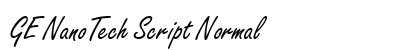 GE NanoTech Script Normal Font GE NanoTech Script Normal Font Preview