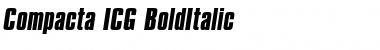 Compacta ICG BoldItalic Font