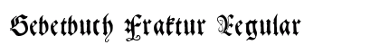 Gebetbuch Fraktur Regular font free download