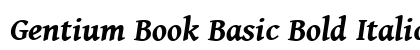 Gentium Book Basic Bold Italic font free download
