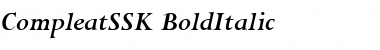 CompleatSSK BoldItalic Font