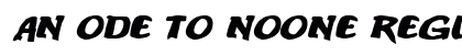 An ode to noone Regular font free download