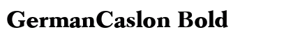 GermanCaslon Bold Preview