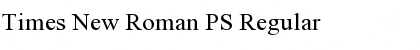 Times New Roman PS Regular Font