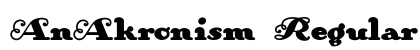 AnAkronism Regular font free download