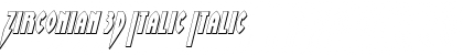 Zirconian 3D Italic Font