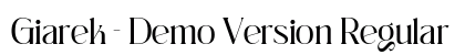 Giarek - Demo Version Regular preview Giarek - Demo Version Regular preview