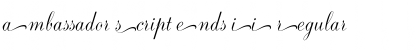 Download Ambassador Script Ends II Font