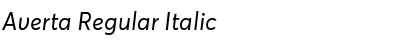 Averta Regular Italic Font