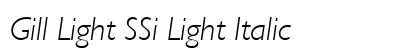 Gill Light SSi Light Italic preview