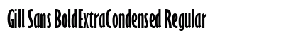 Gill Sans BoldExtraCondensed Regular Font Preview