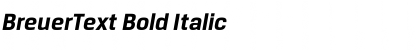 BreuerText Bold Italic