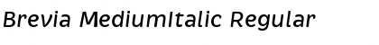 Download Brevia MediumItalic Font