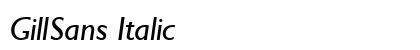 GillSans Italic Preview
