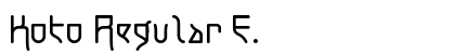 Koto Regular E. font free download