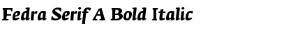 Fedra Serif A Bold Italic Font