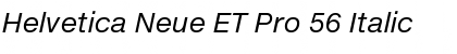 Helvetica Neue ET Pro 56 Italic